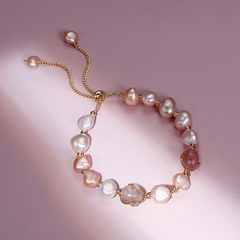 Baroque Freshwater Pearl Bracelet Female Niche