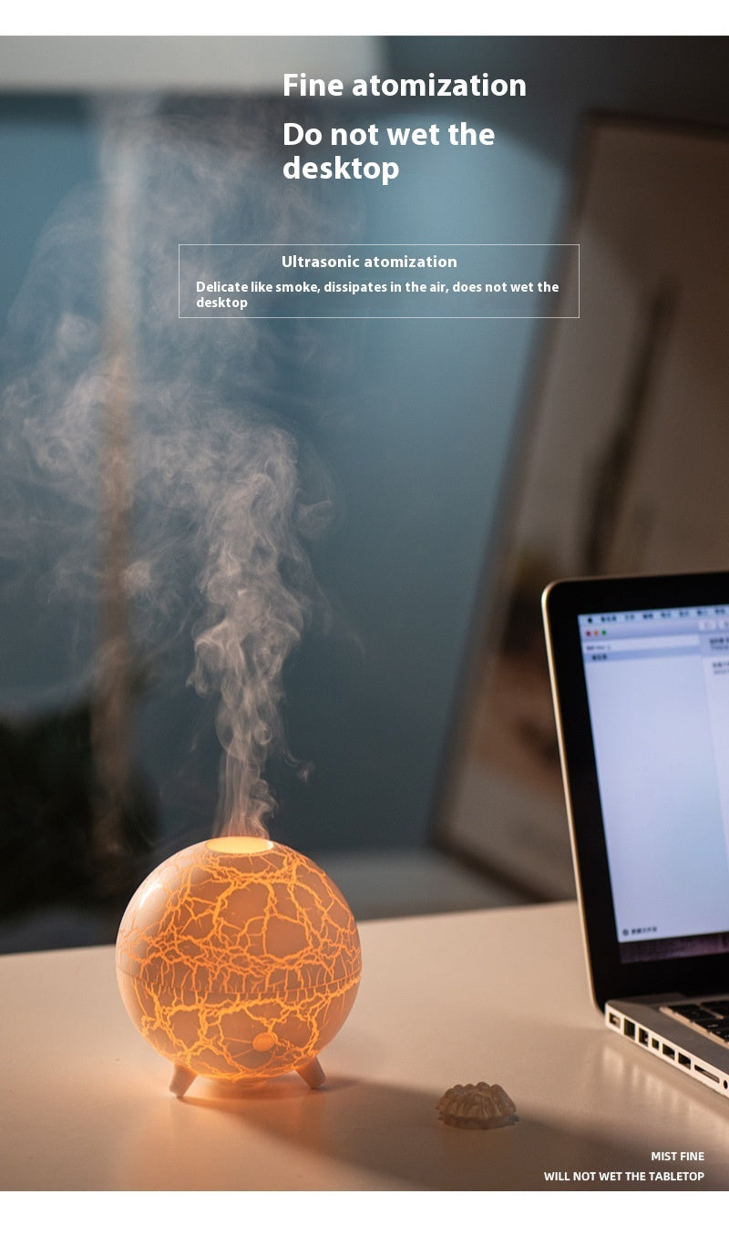 Planet Flame Crack Aromatherapy Seven-color Humidifier